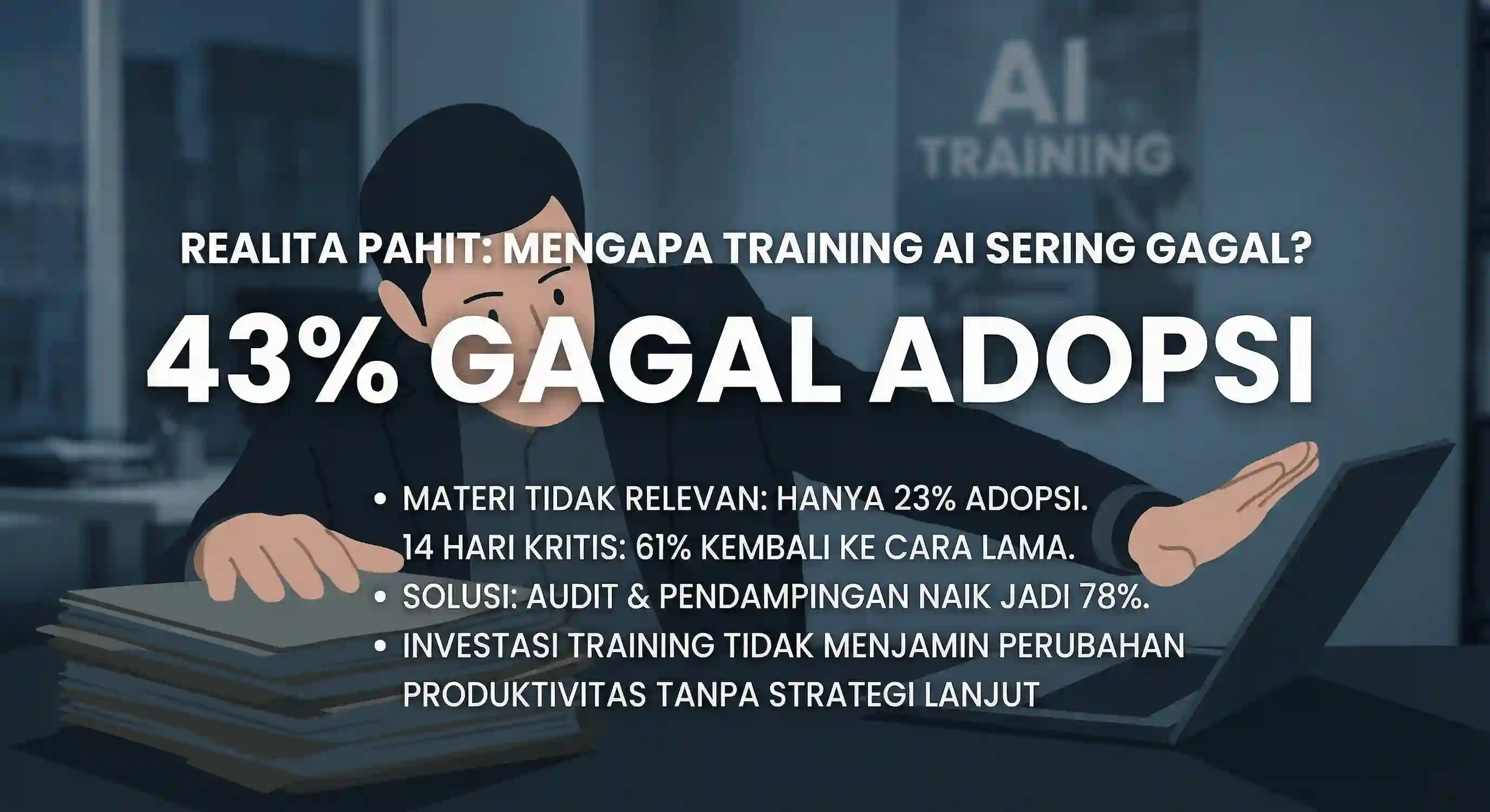 Mengapa 43% Karyawan Gagal Adopsi AI Setelah Training?